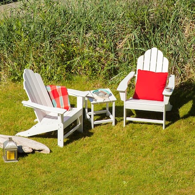 POLYWOOD Long Island Adirondack Chair 3-Piece Set