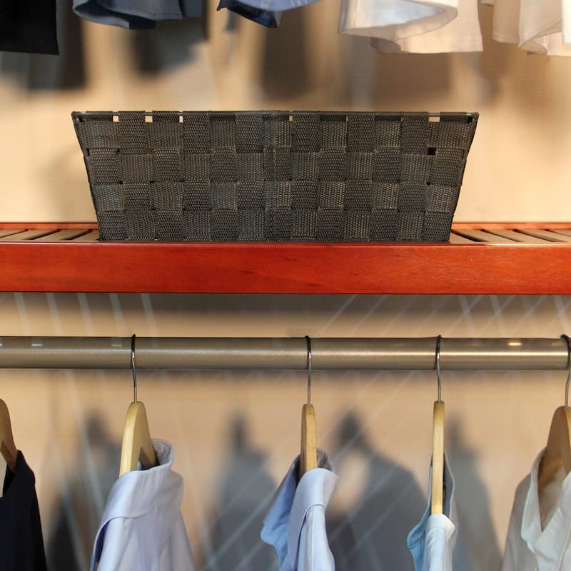 John Louis Home Solid Wood Walk-In Closet System with 3-Drawers Red Mahogany