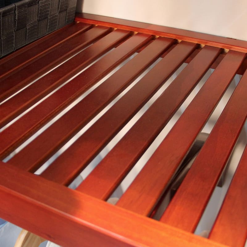 John Louis Home Solid Wood Walk-In Closet System with 3-Drawers Red Mahogany