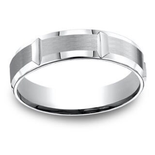 Men's Vertical Gear Cut Cobalt 5-millimeter Ring