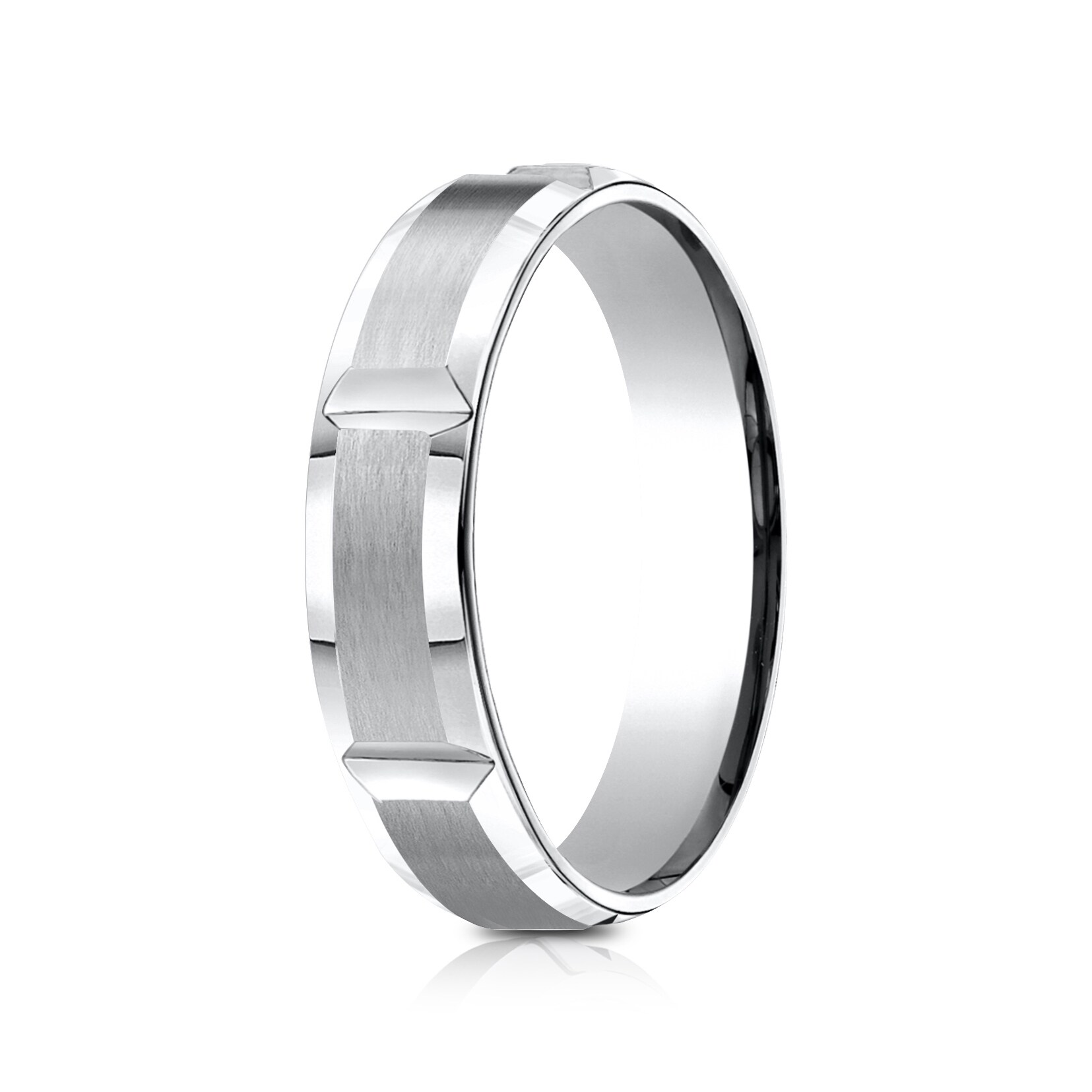 Silver Hearts Jewelry Cobalt Beveled Edge Ring Size 9.5