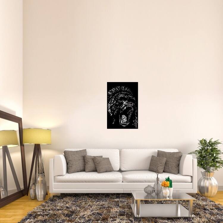Naxart Studio 'Angry Gorilla' Stretched Canvas Wall Art