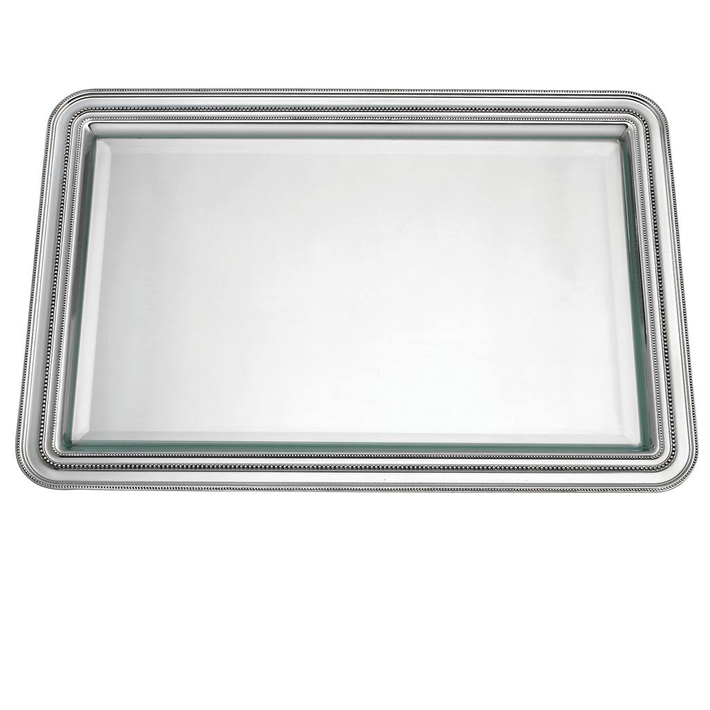 Reed & Barton Banded Bead Large Tray - Overstock - 14094924