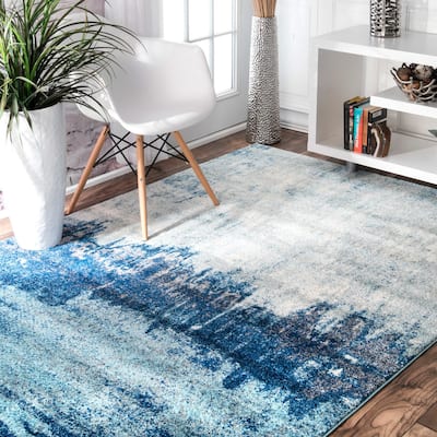 Brooklyn Rug Co Modern Abstract Color-meld Low-pile Area Rug