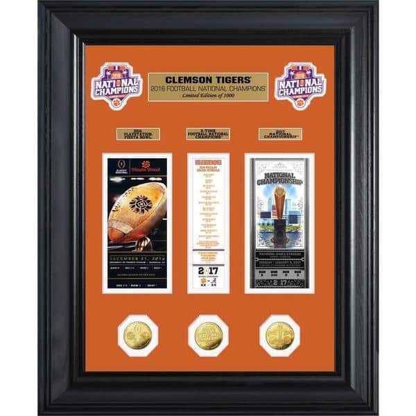 Clemson 2016 Football National Champions Deluxe Gold Coin Ticket ...