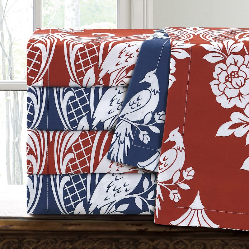 Pagoda Cotton Sateen 3-Piece Duvet Cover Set