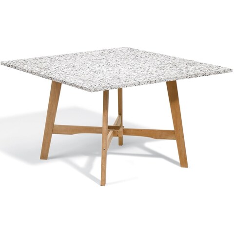 Oxford Garden Wexford 48-inch Lite-Core Granite Ash Dining Table with Natural Shorea