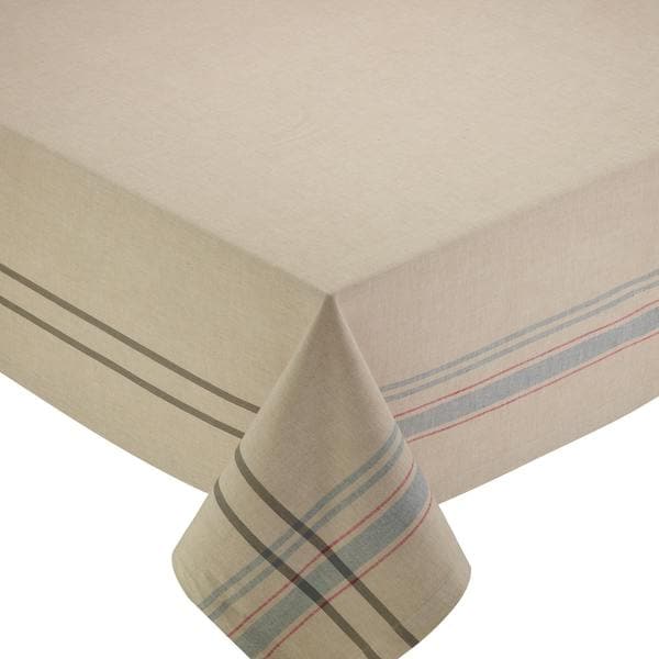 Shop Natural French Stripe Tablecloth - 60 x 104