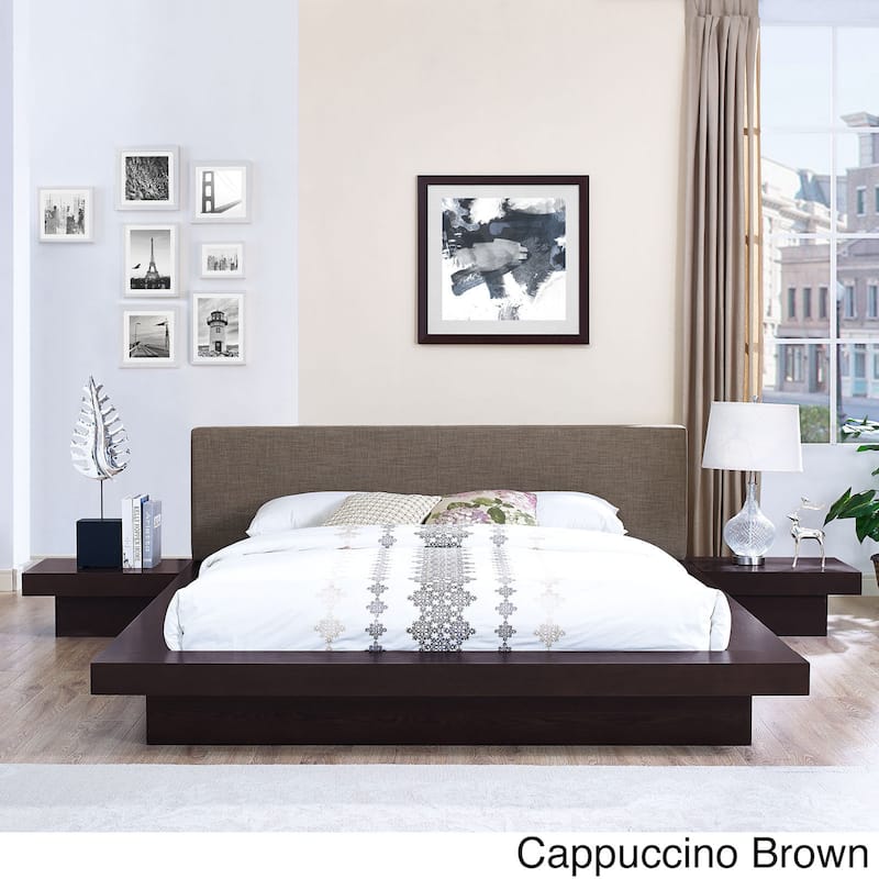 Freja 3 Piece Queen Fabric Bedroom Set