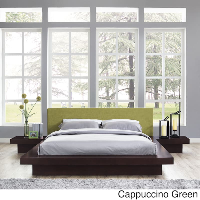 Freja 3 Piece Queen Fabric Bedroom Set