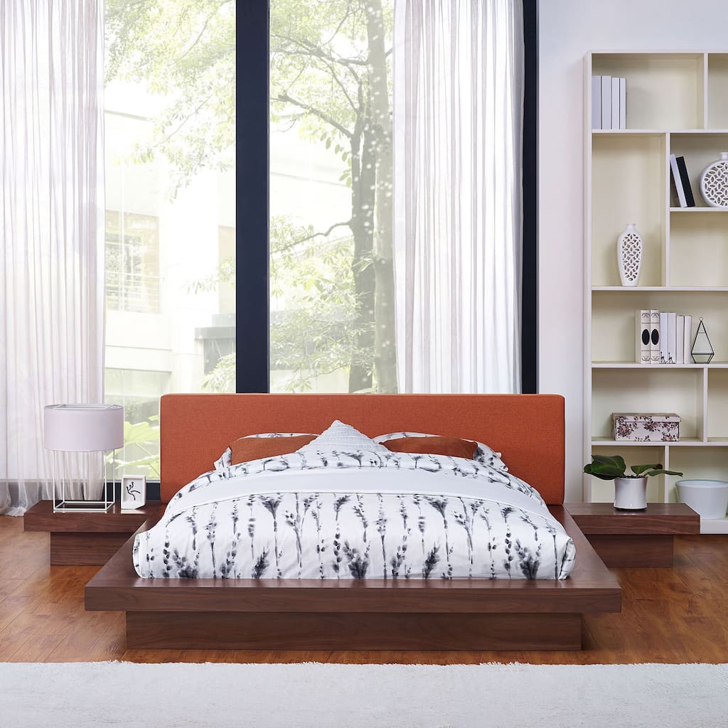 Freja 3 Piece Queen Fabric Bedroom Set