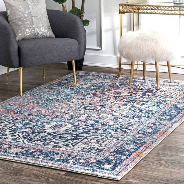 Shop Nuloom Distressed Vintage Faded Floral Area Rug Overstock 14097127