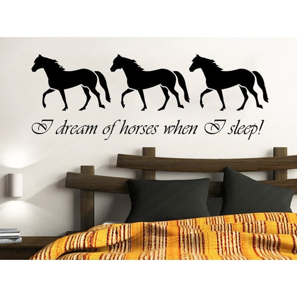 shop horse wall decal quotes i dream of horses when i sleep wall
