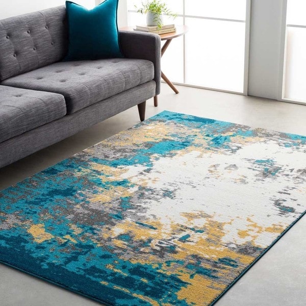 Rugs keesha distressed Shop Avery Abstract Watercolor Area Rug - On Sale - Free Shipping Today