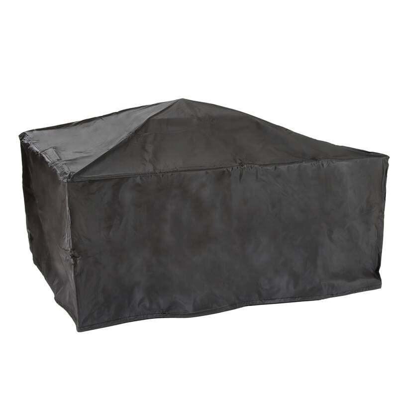 Pure Garden Bronze 32-inch Square Fire Pit with Marble Tile Edge - 32 x 32 x 18