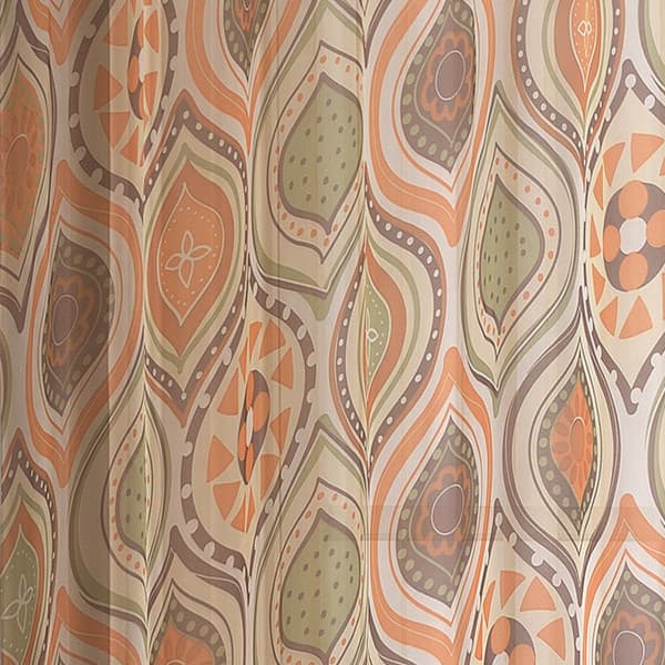 Single Rust 54 x 96 in Window Elements Olina Printed Sheer Extra Wide Grommet Curtain Panel Single Rust 54 x 96 in Window Elements Olina Printed Sheer Extra Wide Grommet Curtain Panel
