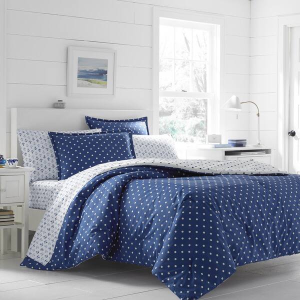 Shop Poppy Fritz On The Dot Navy Comforter Set Free Shipping