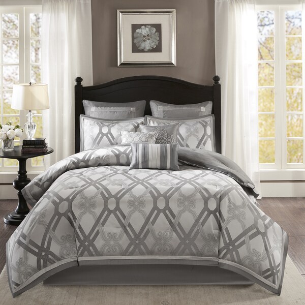 Madison Park Kelsey Silver 9 Piece Comforter Set