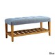 Porch & Den Roswell Multicolor Tufted Fabric Bench - Thumbnail 3