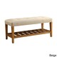 Porch & Den Roswell Multicolor Tufted Fabric Bench - Thumbnail 2