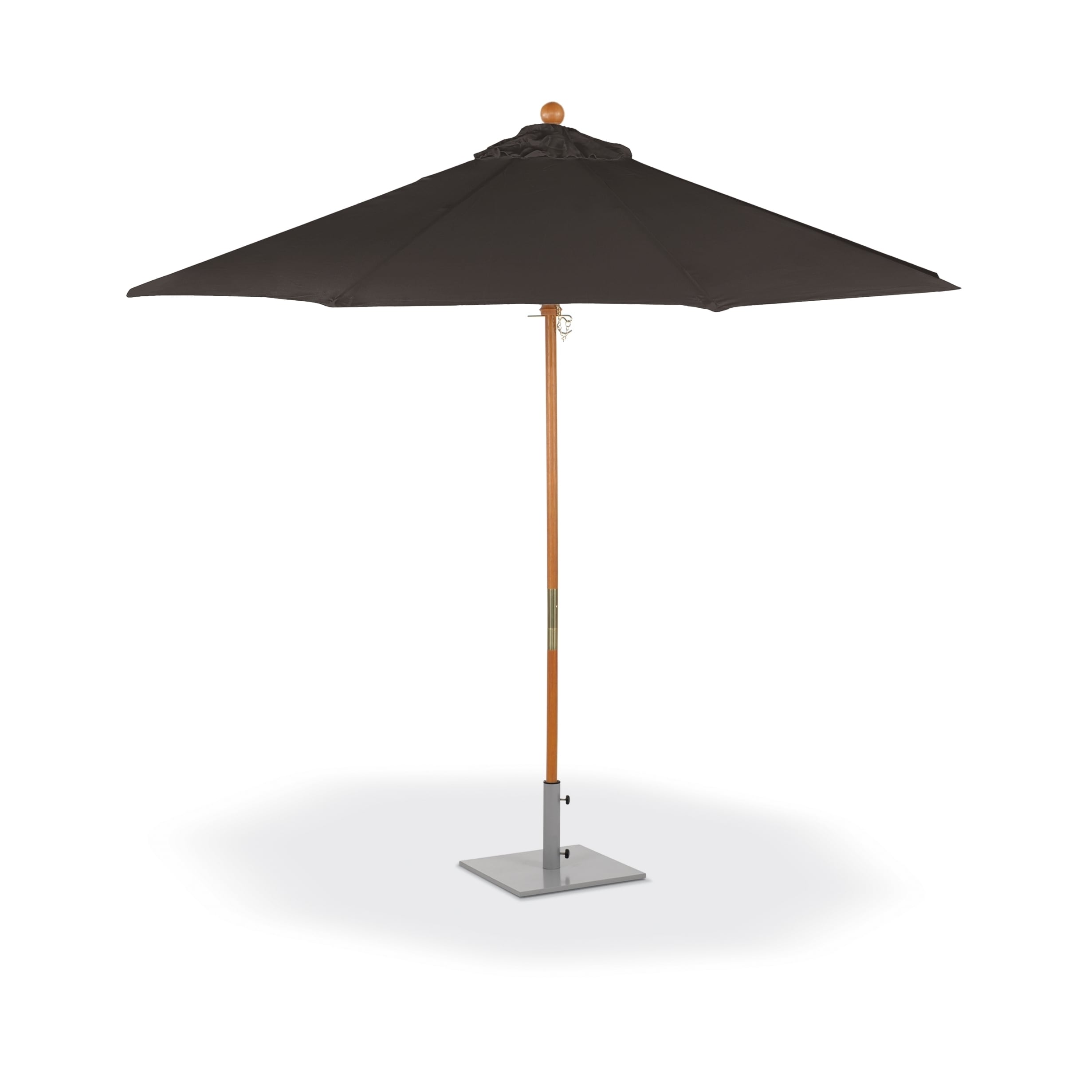 Shop Oxford Garden 9 Feet Octagon Black Sunbrella Fabric Shade Market Umbrella With Solid Tropical Hardwood Frame Overstock 14104661