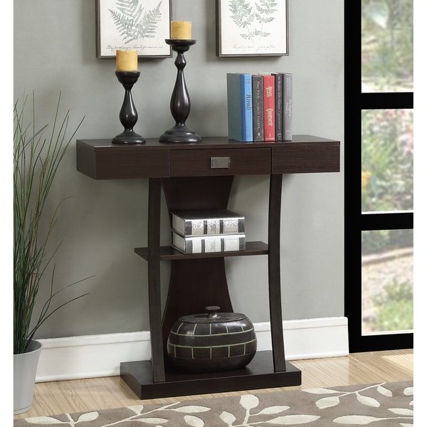 Convenience Concepts Newport Harri Brown Metal Console Table