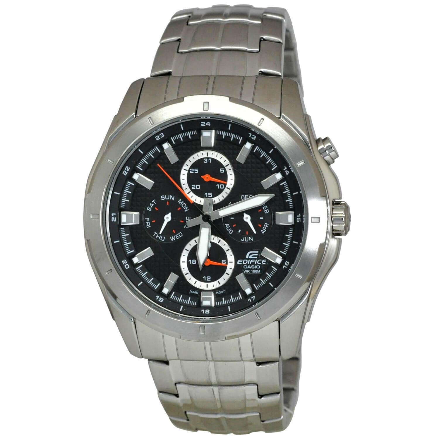 casio edifice black steel
