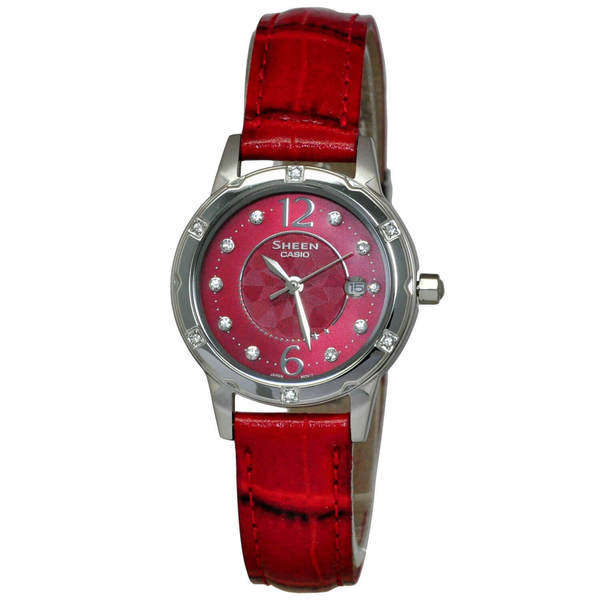 casio sheen red