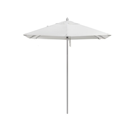 Oxford Garden Market Square 72-inch Natural Sunbrella Canvas Umbrella with Brushed Aluminum Frame