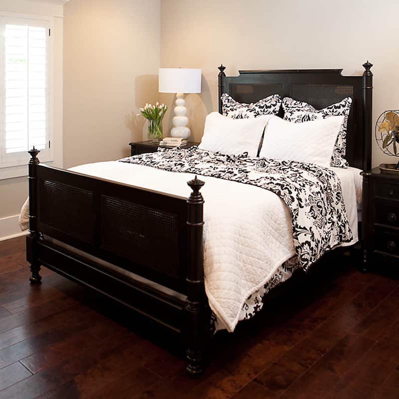 Morton Cotton Black and White Duvet Cover - Queen - Modern & Contemporary/Victorian