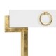 preview thumbnail 7 of 8, SAFAVIEH Couture High Line Collection Maia 2-Drawer White/ Gold Leaf Lacquer Desk