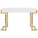 preview thumbnail 6 of 8, SAFAVIEH Couture High Line Collection Maia 2-Drawer White/ Gold Leaf Lacquer Desk