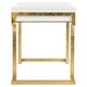 preview thumbnail 3 of 8, SAFAVIEH Couture High Line Collection Maia 2-Drawer White/ Gold Leaf Lacquer Desk