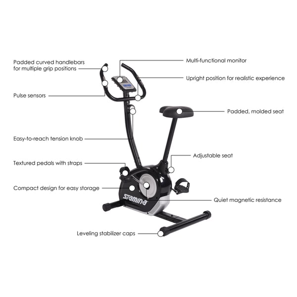 magnetic upright exercise bike