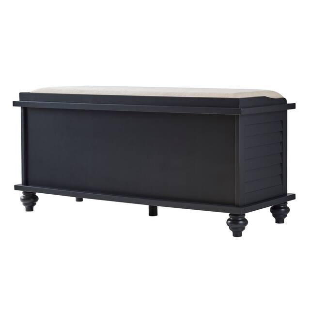 Maybelle Velvet Cushion Shutter Door Storage Bench by iNSPIRE Q Classic