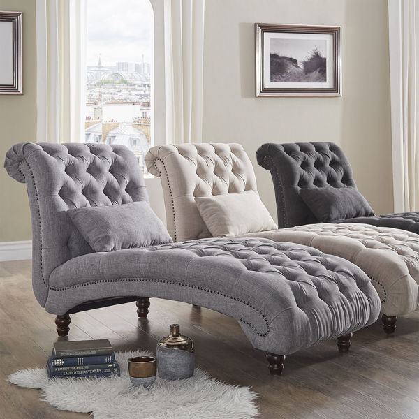 Knightsbridge Tufted Oversized Chaise Lounge by iNSPIRE Q Artisan ...