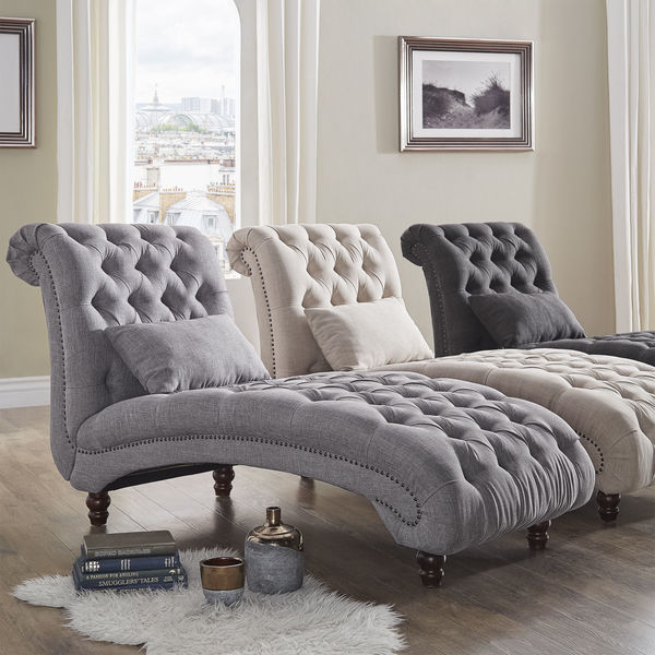 tufted chaise