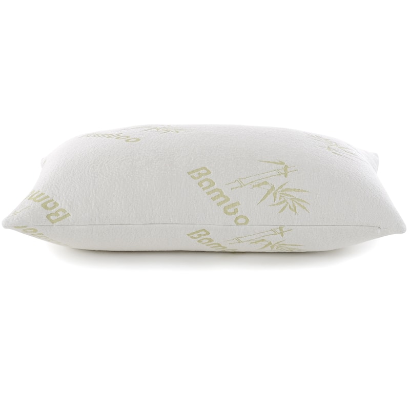 Cheer Collection Shredded Memory Foam Pillow - White