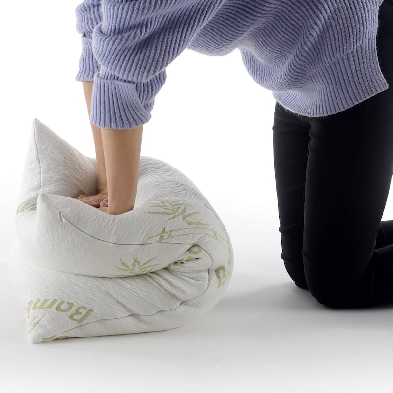 Cheer Collection Shredded Memory Foam Pillow - White