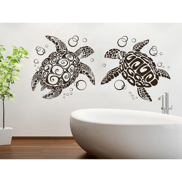 Sea Turtle Ocean Animals Vinyl Sticker Interior Home Decor Sea Turtle Ocean Animals Vinyl Sticker Interior Home Decor Family Bedroom Bathroom Decal Size