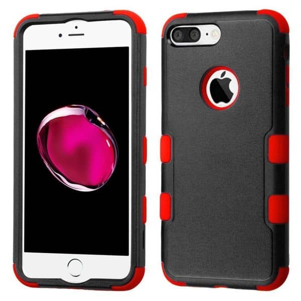 Shop Insten Black Red Tuff Hard Pc Silicone Dual Layer Hybrid