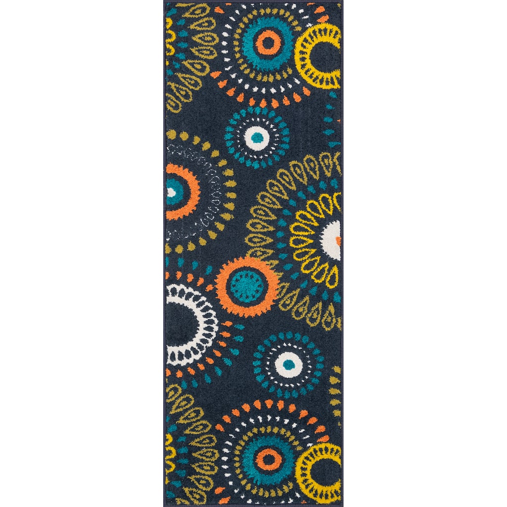 Palm Ivory/ Multi Medallion Rug