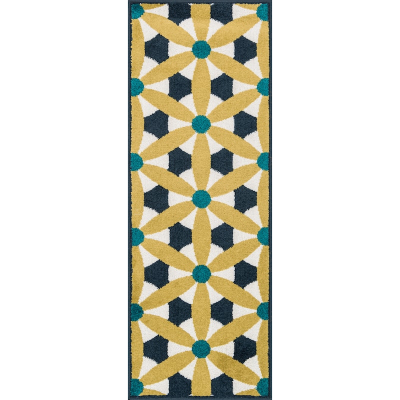 Alexander Home Geometric Palm Rug