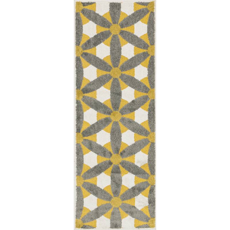 Alexander Home Geometric Palm Rug