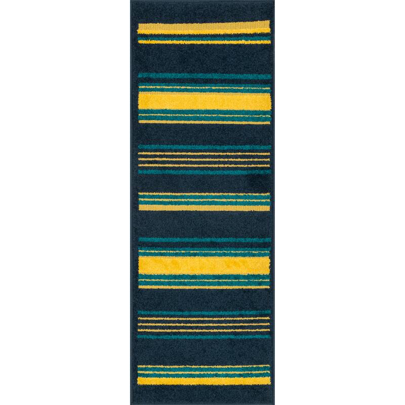 Alexander Home Palm Striped Rug