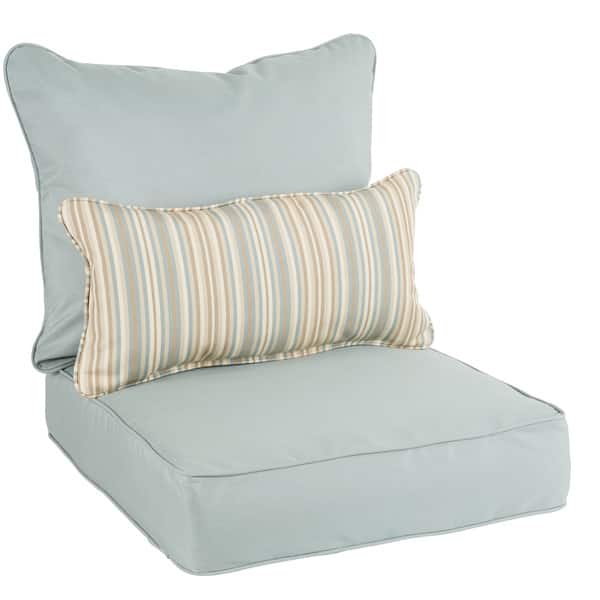 Oakley Sunbrella Solid Indoor Outdoor Corded Pillow And Chair Cushion Set Overstock 14124680