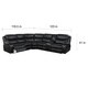 preview thumbnail 7 of 5, Furniture of America Sory Traditional Black Reclining Sectional