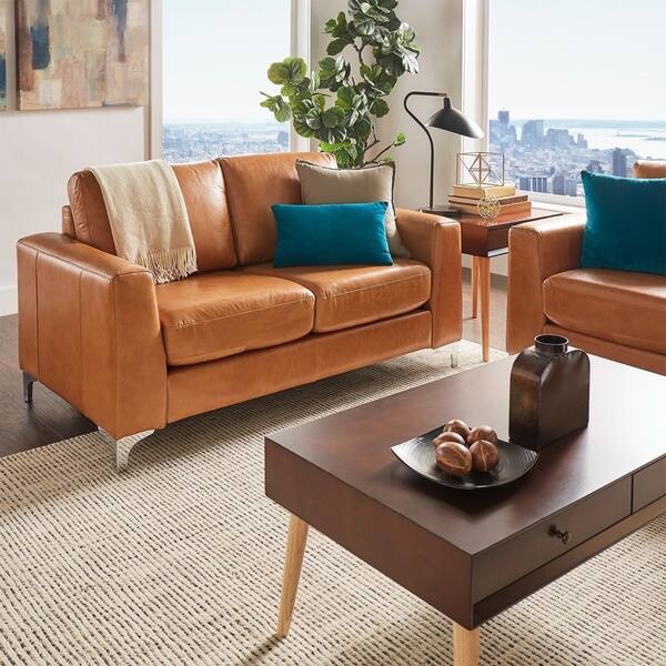 Shop Bastian Aniline Leather Sofa By Inspire Q Modern On Sale