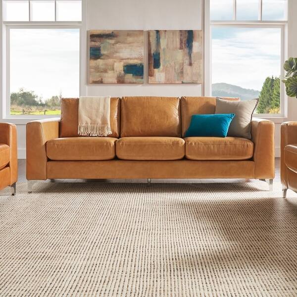 Shop Bastian Aniline Leather Sofa By Inspire Q Modern On Sale