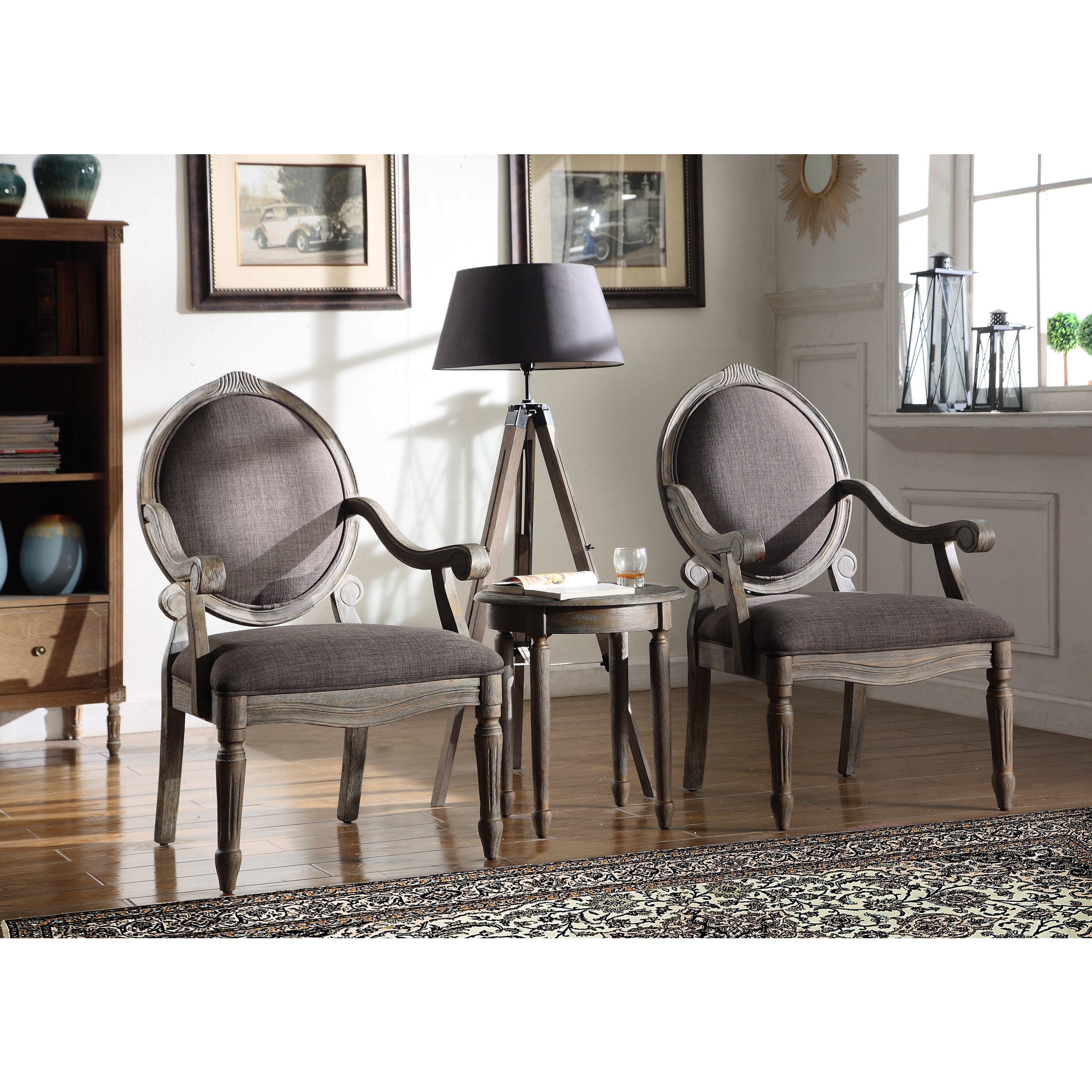 Furniture 3 Pcs Accent Arm Chair Set 